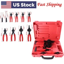 Snap Ring Pliers Set Mechanics Circlip Tool Car Internal External Pliers  11PCS