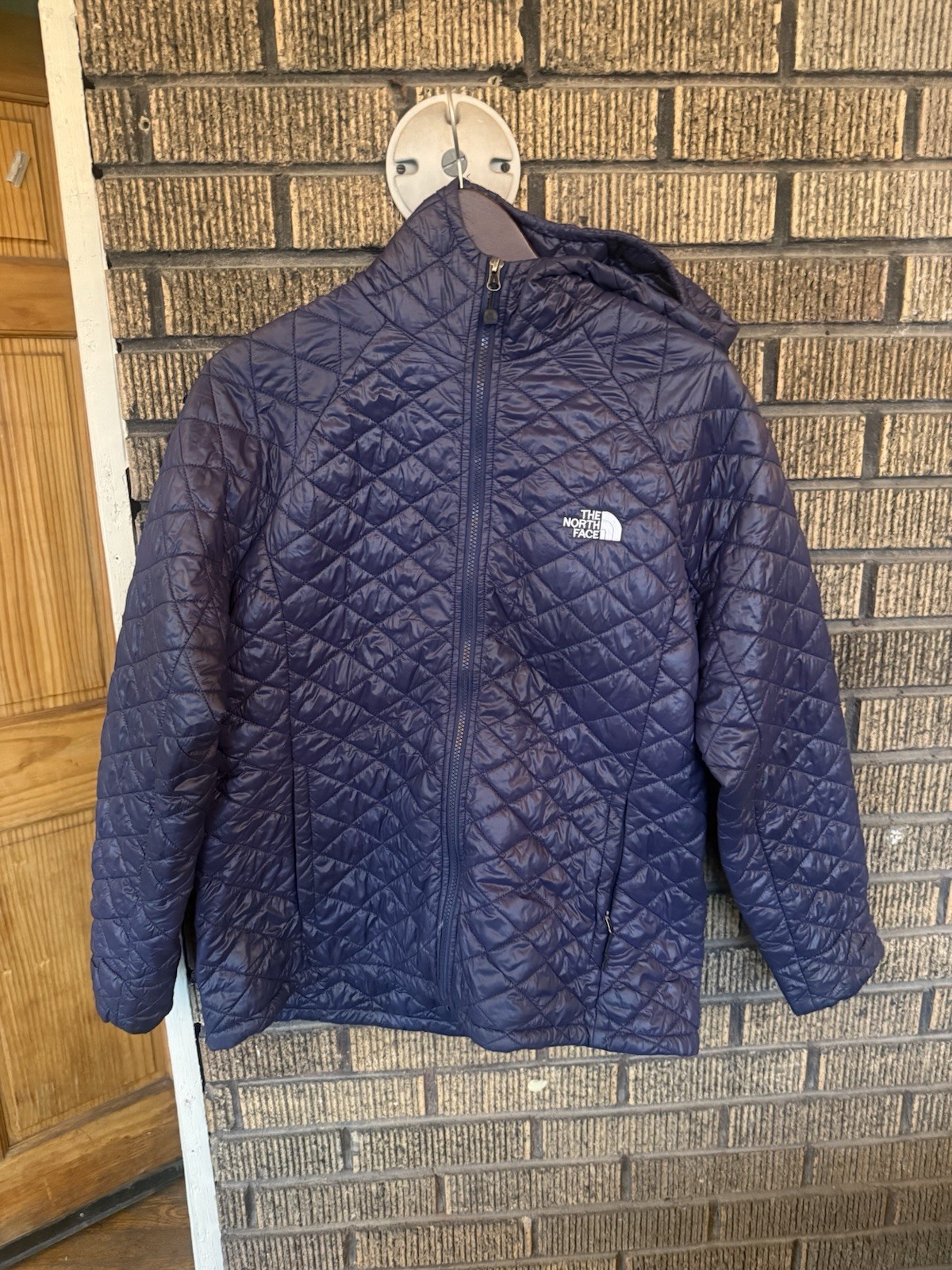 The North Face Womens ThermoBall Jacket Navy XXXL Hooded Lightweight Coat