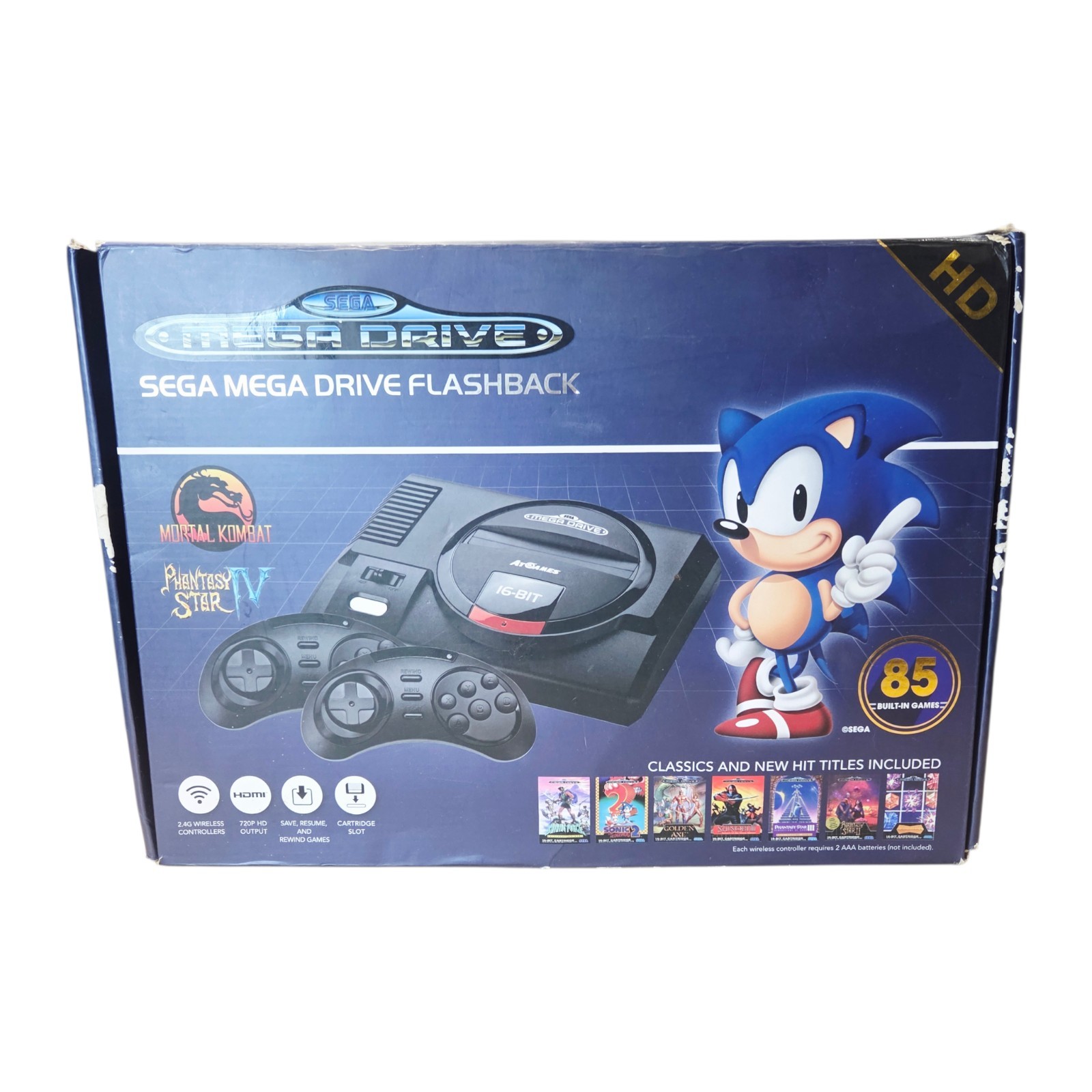 FAULTY |  Boxed SEGA MEGA DRIVE HD FLASHBACK console with 85 games