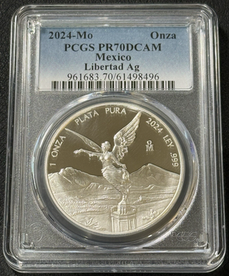 2024 1 Oz .999 Silver Mexico Mo Proof Libertad 1 Onza Plata Pura