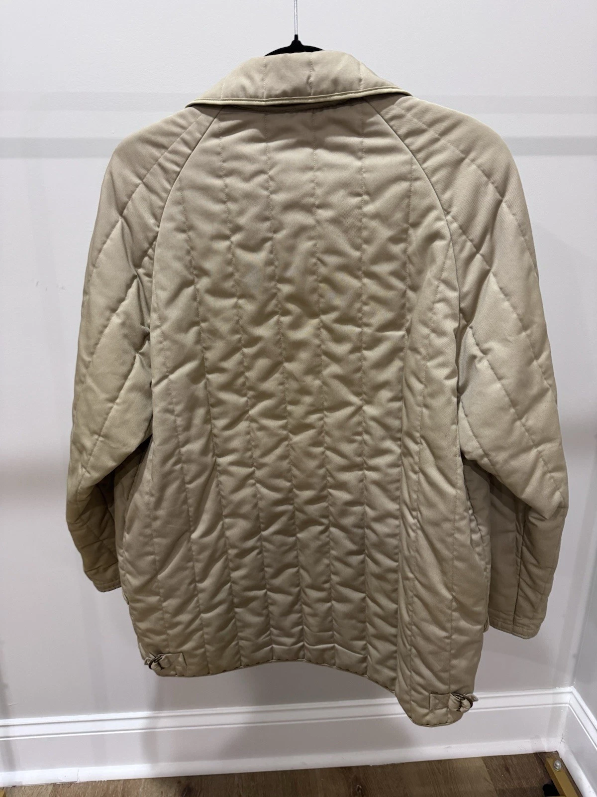 Vintage Aquascutum LondonMade in England Quilted JacketBeige Check Lined - product detail image 4