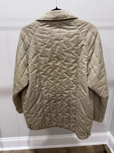 Vintage Aquascutum LondonMade in England Quilted JacketBeige Check Lined image 4