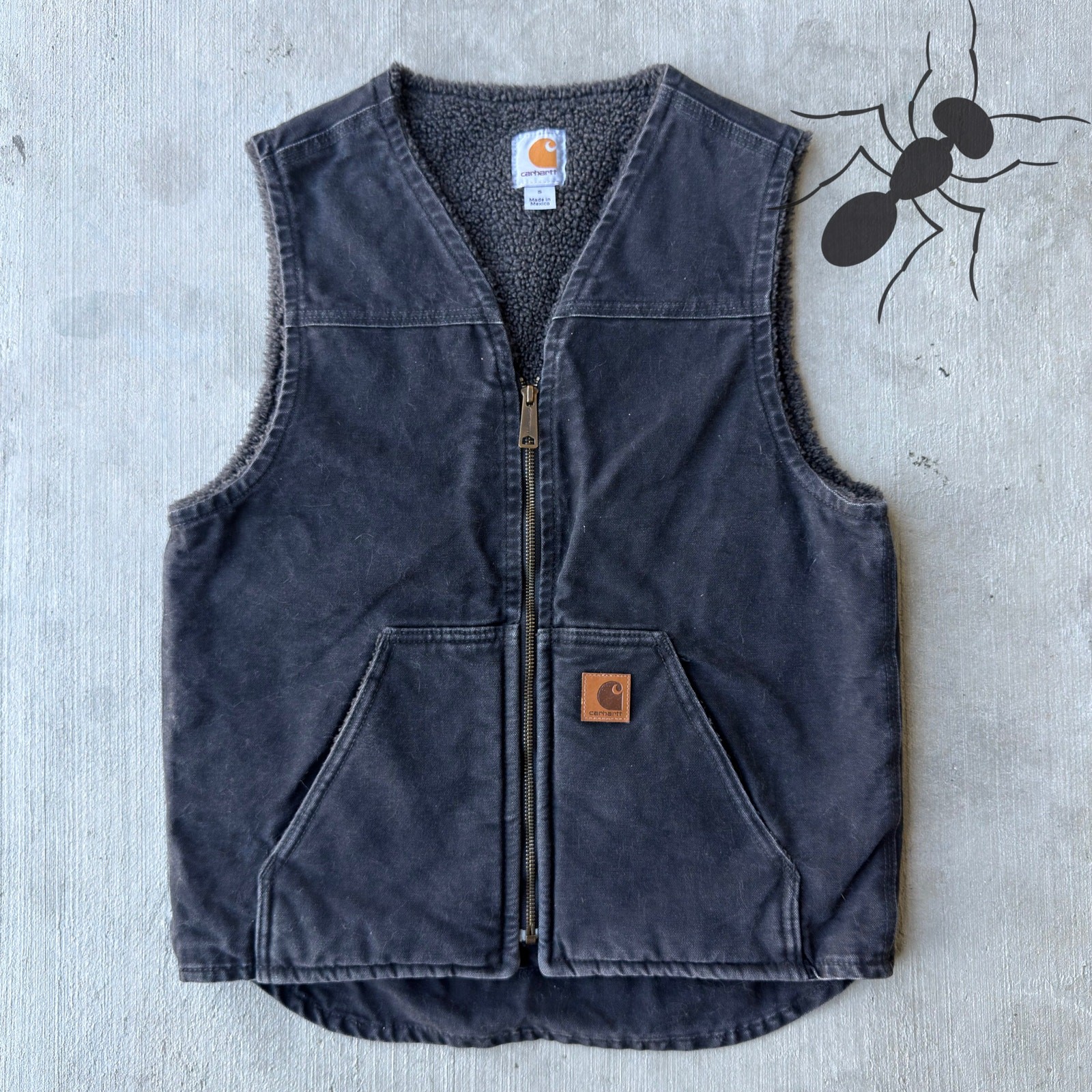 Vintage Y2K Carhartt V26 black work wear vest
