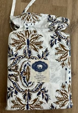 NEW John Robshaw Organic Cotton Acita Blue TWIN Duvet Cover - Cotton 400 TC