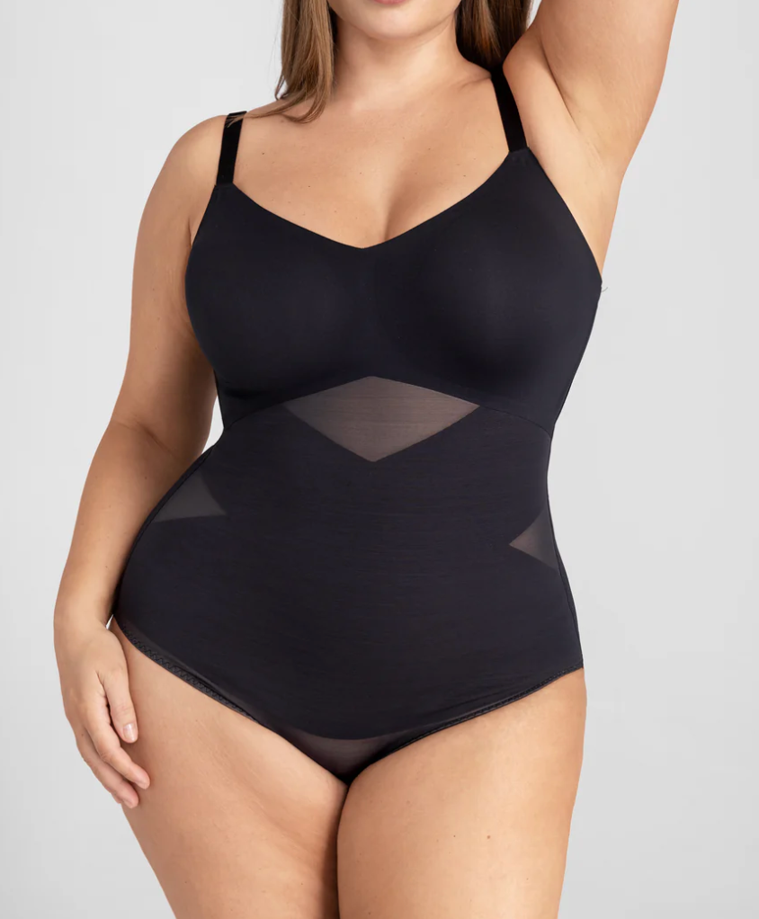 HoneyLove Cami Bodysuit Shapewear 2X RUNWAY BLACK NWT