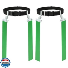 Gameday 2 Player Pop Flag Football Set-Complete w/Flags and Belts (Green)