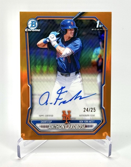 Anthony Frobose 2026 Bowman Chrome 1st True Orange Refractor Auto /25 #CPA-AFR