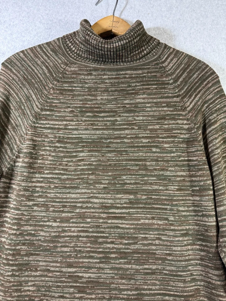 Eight Eight Eight Sweater Womens Medium Brown Turtleneck Tunic Pockets Cotton - Image 3 of 4