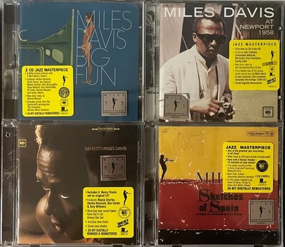 4x Miles Davis CDs Big Fun Newport Nefertiti Sketches Spain Columbia Records!