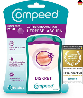 Compeed Herpesbläschen Patch - mit Applikator - für beschleunigte Wundheilung ? 