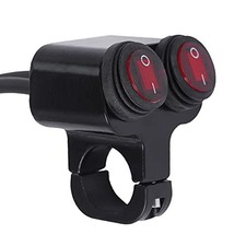 Waterproof Motorcycle ATV 7/8  Light Bar Switch  Handlebar Double head A red