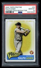 2005 Topps Pristine 25 Legends Ralph Kiner Gold Refractor Die Cut /65 PSA 10 HOF