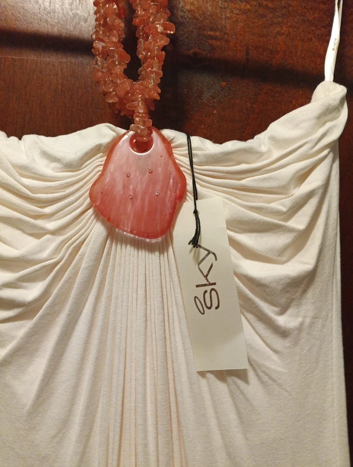 Vestido maxi Sky Brand rosa pedra halter tamanho pequeno novo com etiquetas $245 - Imagem 3 de 4