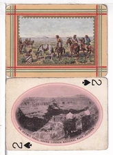 Single Railroad Playing Card "Fred Harvey Co, FH 4" Bollhagen, Wide Souv, 1915