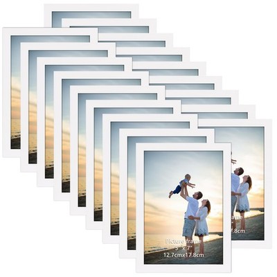 EYMPEU Cornice 13x18,Cornice in Colore di Betulla 18 Pezzi, Decorazione per Soggiorno, Camera da Letto, Portafoto da Tavolo o Parete