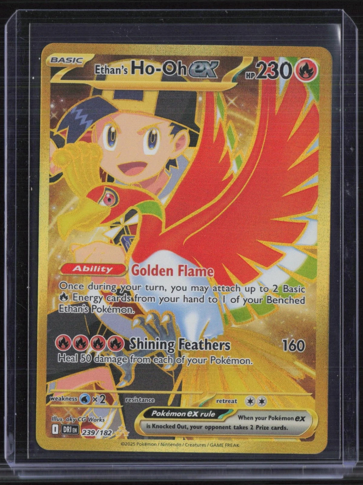 2025 Pokemon Destine Rivals Hyper Rare #239 Ethan's Ho-Oh ex