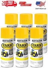 Rust-Oleum 280129-6PK Farm & Implement Spray Paint, 12 oz, JD Yellow, (Pack of 6