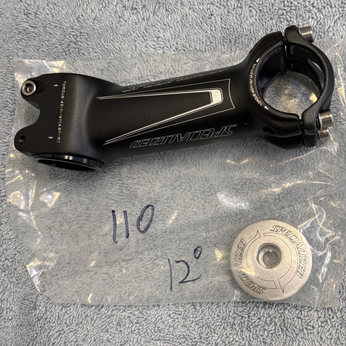 New Specialized Comp Multi Stem 110mm 31.8mm 12° w/4° Shim and Top Cap - Picture 1 of 5