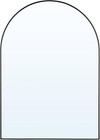 Arched Wall Mirror 50x70cm Black Metal Frame Bathroom & Hallway Decor