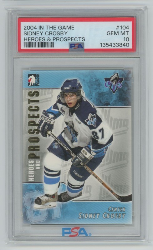 Sidney Crosby 2004-05 In The Game Heroes and Prospects PSA 10 #104 Rimouski