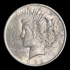 1922 Peace Silver Dollar, XF+