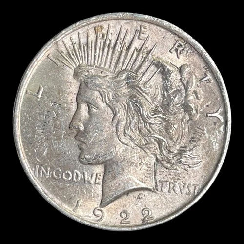 1922 Peace Silver Dollar, XF+