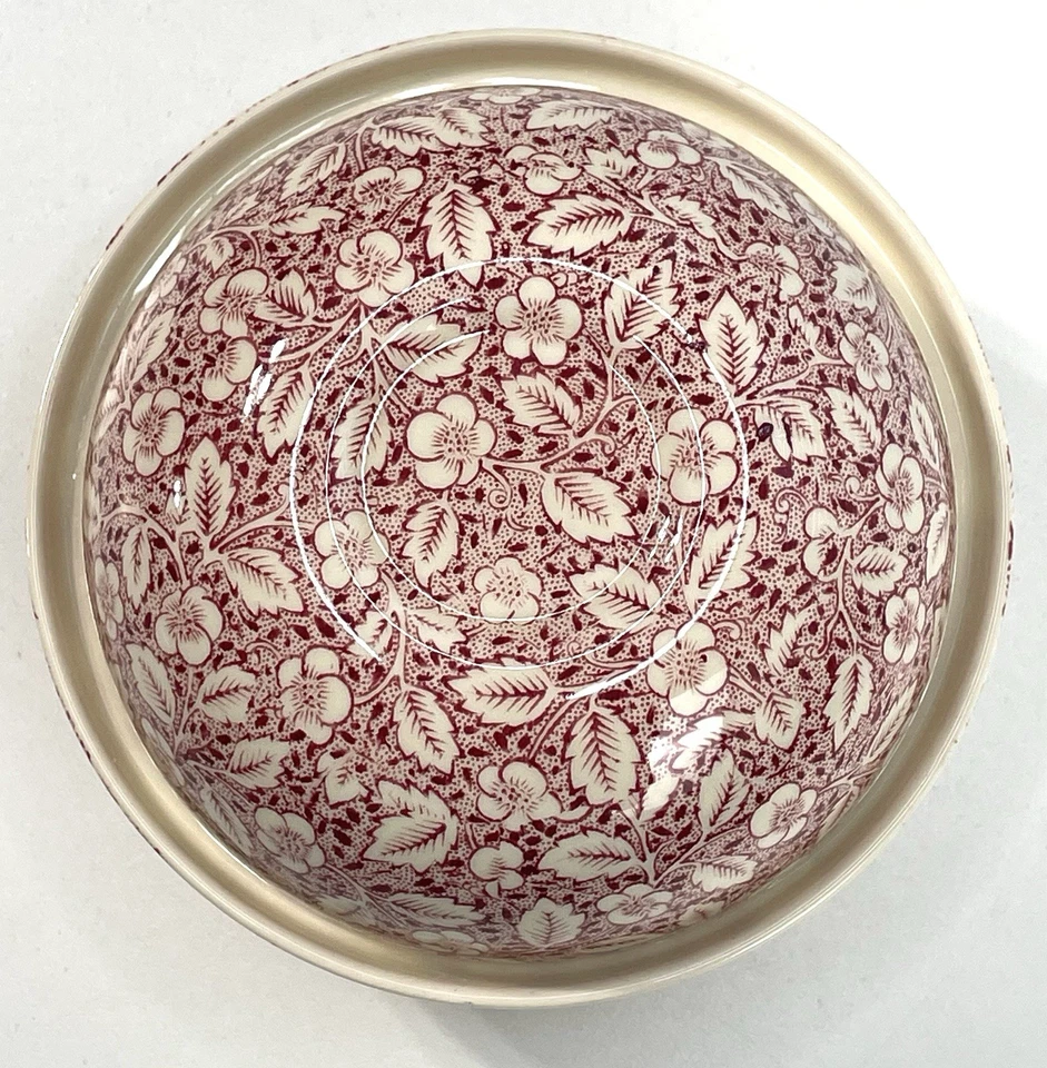 Jabonera cubierta vintage Mason’s Crabtree & Evelyn London roja floral cerámica Foto 3 de 4