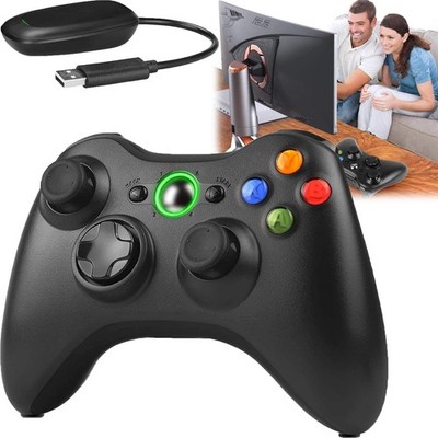 Wireless Controller für Xbox 360 PC Dual-Vibration Gamepad Joystick mit Receiver