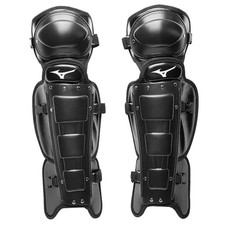 NEW MIZUNO Baseball Umpire Leg Guards Softball Compatible Black Made in Japan