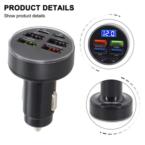 Adaptateur de prise universel pour chargeur de voiture avec alimentation 33 W et - Photo 12 sur 12