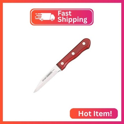 Tramontina Paring Knife 3'' Stainless Steel Display, Redwood