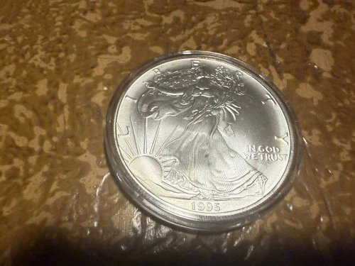 1995 American Silver Eagle Fine Silver Dollar Coin-Uncirculated Ungraded