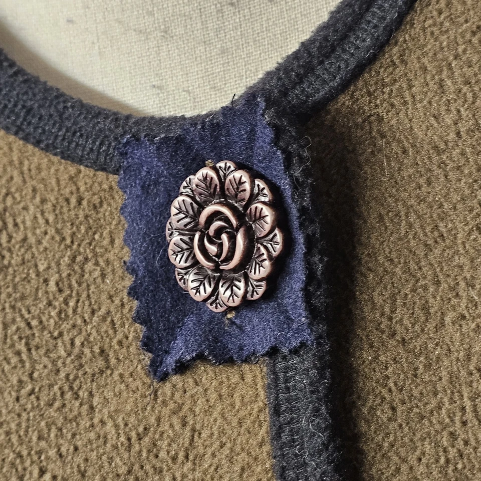 Cárdigan Chaqueta Bordada Floral Onque Informal De Colección Talla XL Flores Botones Otoño  Foto 4 de 4