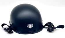 Woljay DOT FMVSS 218 Certified Motorcycle Half Helmet Black Classic German