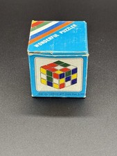 Vintage 3x3 Rubik's Style Puzzle Cube w/ Box 1980s Era
