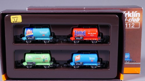 Spur Z Märklin 86112 Kesselwagen-Set Pril/Somat etc Henkel DB in OVP #BK_139 | Condition: Gebraucht