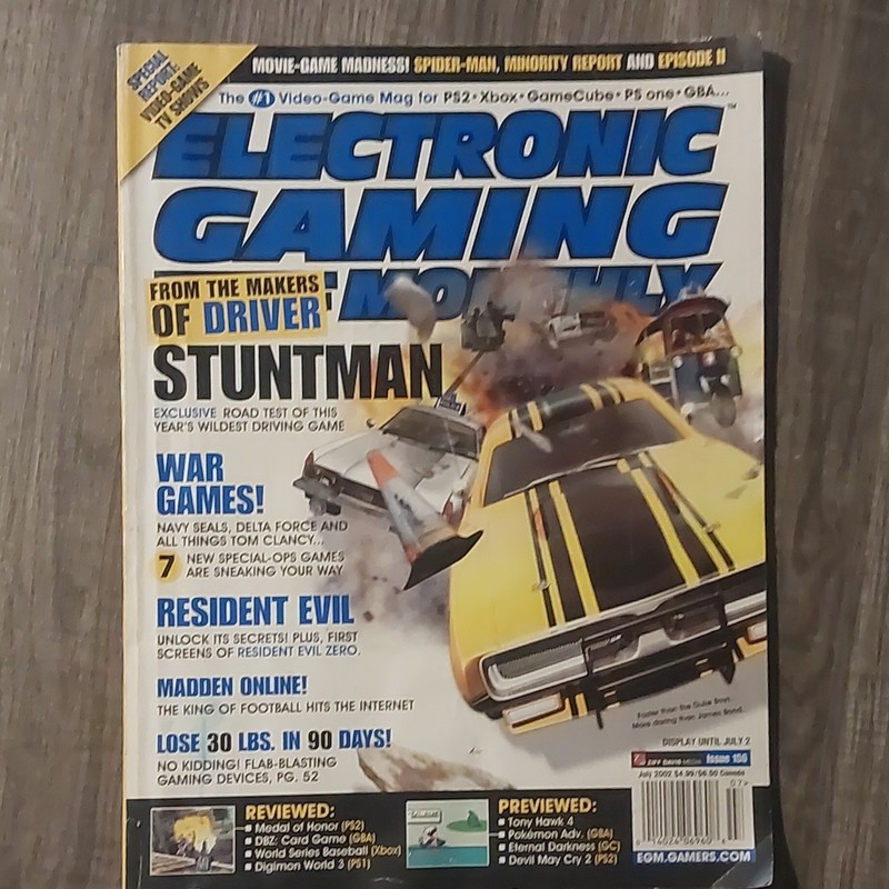 Electronic Gaming Monthly July 2002 Issue 156 Illustrated Video Games Ziff Davis