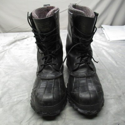 LaCrosse De Icer Boots Mens 10 Black Leather Rubber Duck‎ Made in USA Insulated LACROSSE ICEMAN BLACK LEATHER WINTER BOOTS MADE IN USA MENS  main image 4