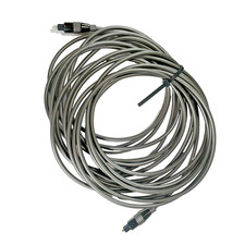 25ft TOSLINK Optical Digital Audio Cable SPDIF Fiber Optic Cord Tested Grey