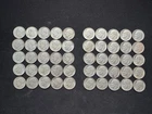 (50) 1964 ROOSEVELT DIME 90% SILVER 10 CENT LOT ROLL $5 FACE