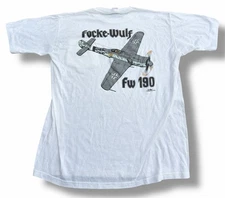 Vintage 1994 Focke-Wulf FW 190 Champlin Fighter Museum T Shirt L White 90s