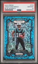 Jonathan Mingo PSA10 2023 Panini Prizm Blue Sparkle #312 /96