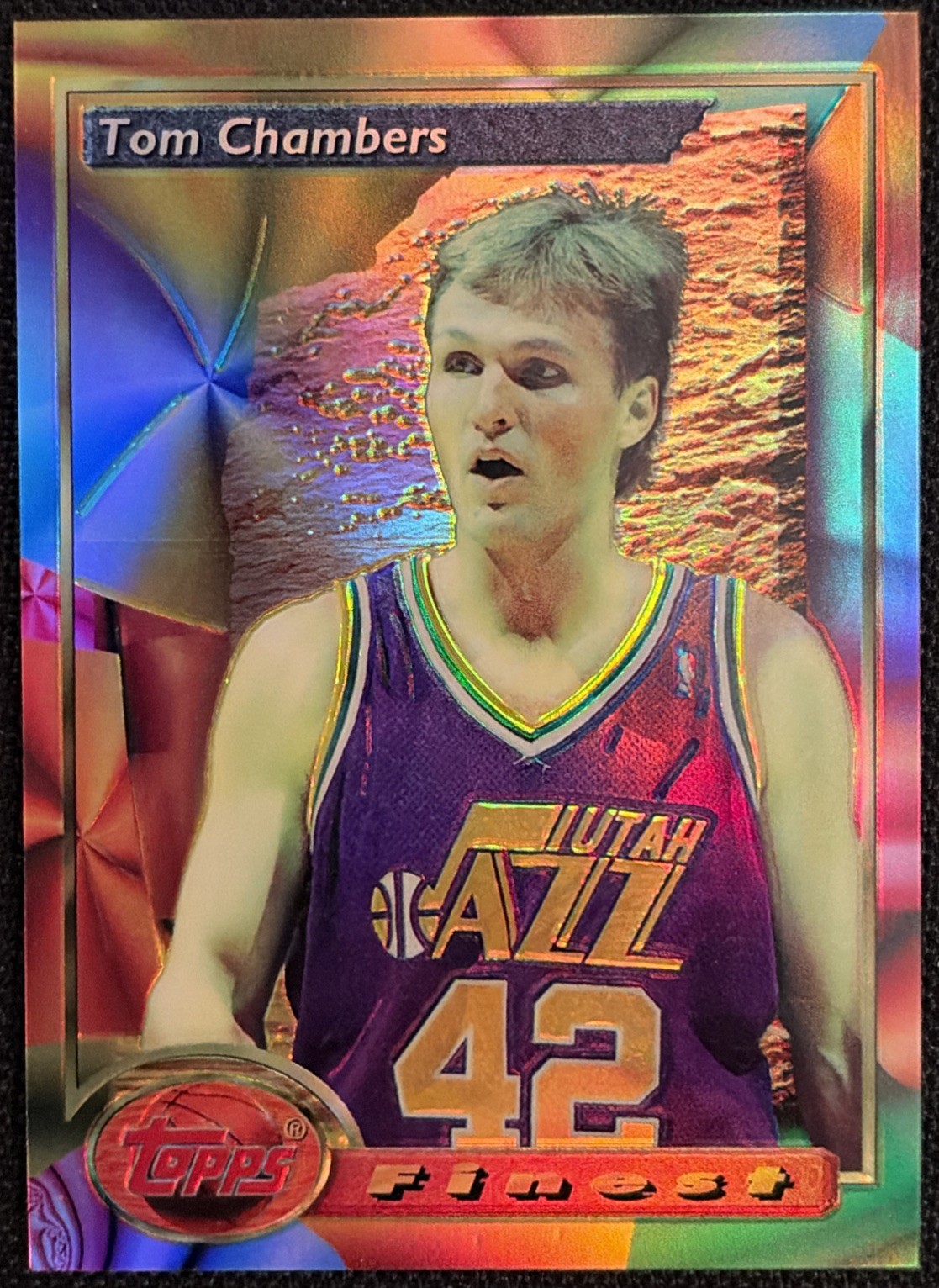1993-94 Topps Finest Refractor Tom Chambers Utah Jazz Iconic Refractor Set