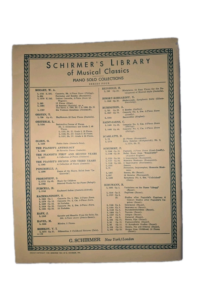 Schubert Dances For The Piano, Schirmer's Volume 1537 Sheet Music Book Vintage - Image 2 of 4