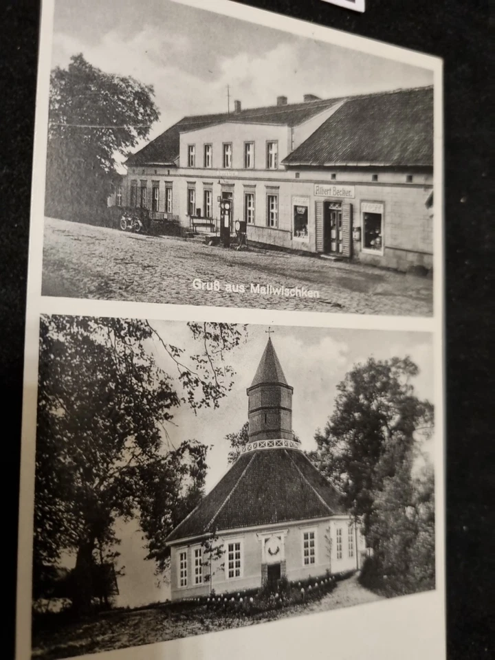 AK Mallwischken Gumbinnen Ostpreußen 1938 Albert Becker Ladengeschäft Ostgebiete - Bild 2 von 4
