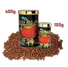XO Super Redsyn Cichlids Flowerhorn Discus Fish Food for Kok Red Color Granules
