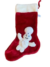 Pillsbury Doughboy Plush 3D Christmas Stocking 1999 Red Presents
