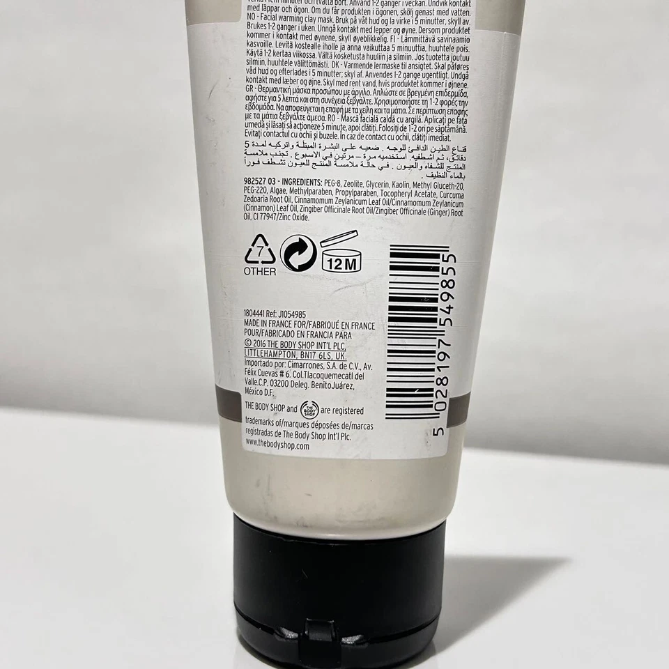 Mascarilla de arcilla masaje calentador mineral y jengibre The Body Shop tamaño completo 100 ml ~ rara Foto 3 de 3