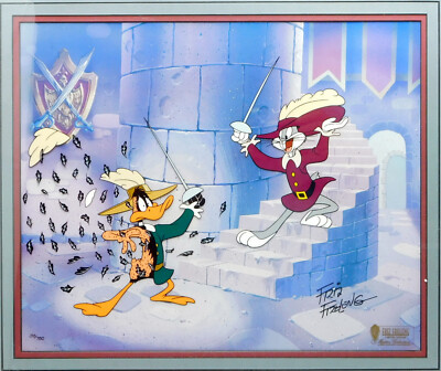 TWO MUSKETEERS Friz Freleng Cel Signed Limited Edition Cell Looney Tunes Art