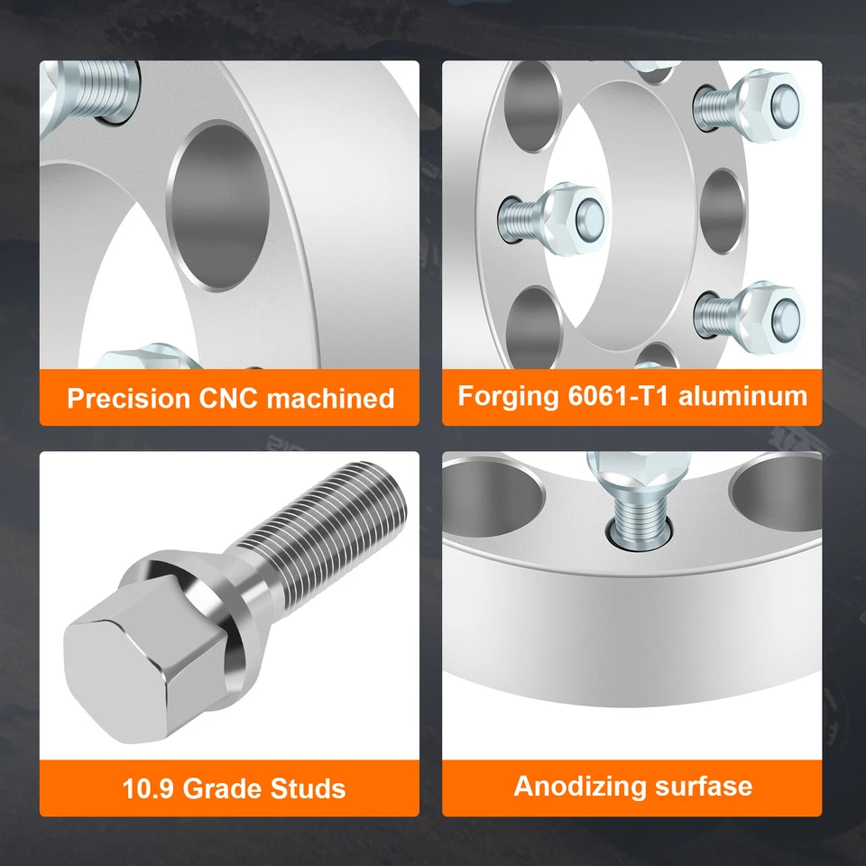 4Pcs 1.5" Wheel Spacers 5x4.75 Fit For Chevrolet S10 Camaro Corvette GMC Sonoma - Image 3 of 4